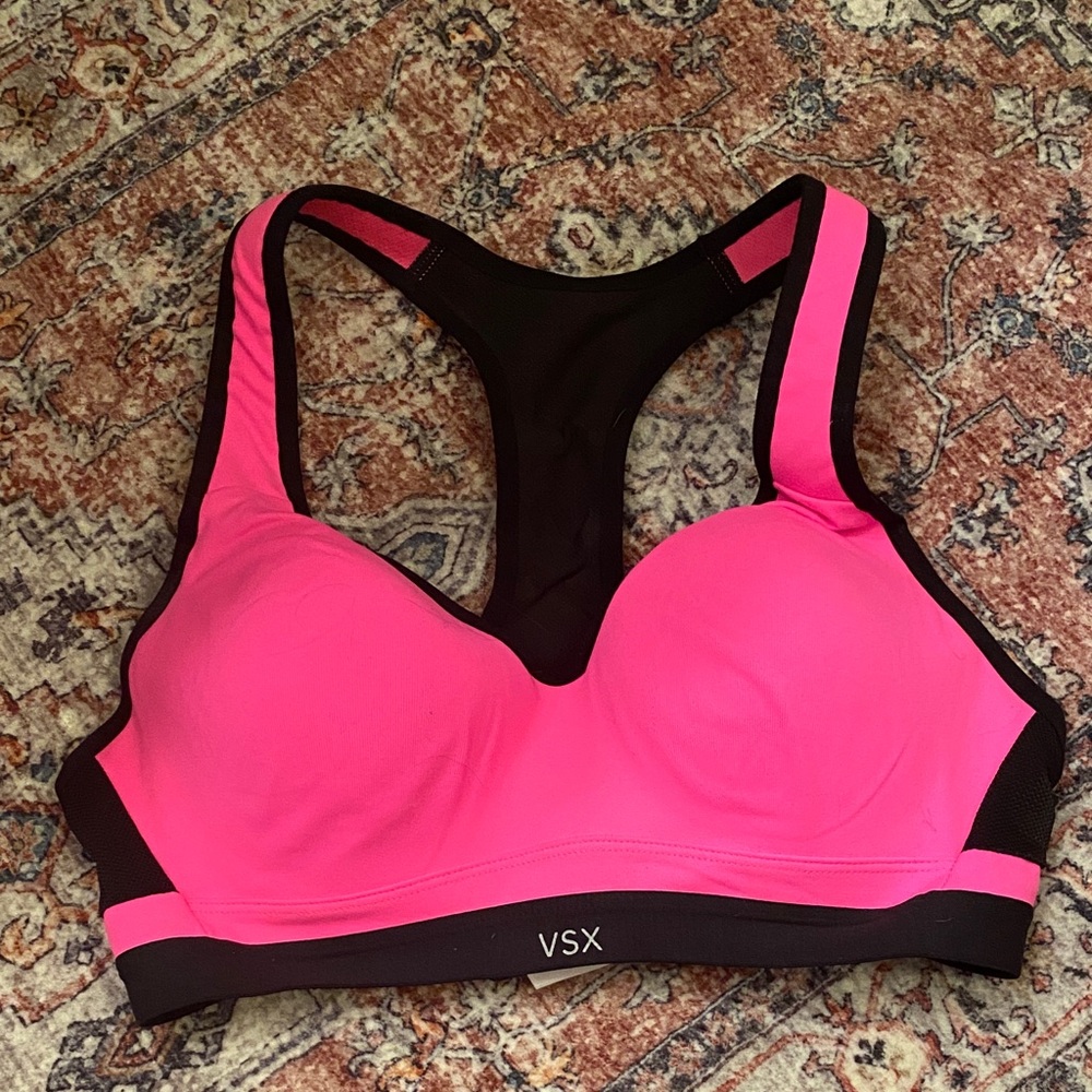 VSX Vibrant Pink and Black Sports Bra